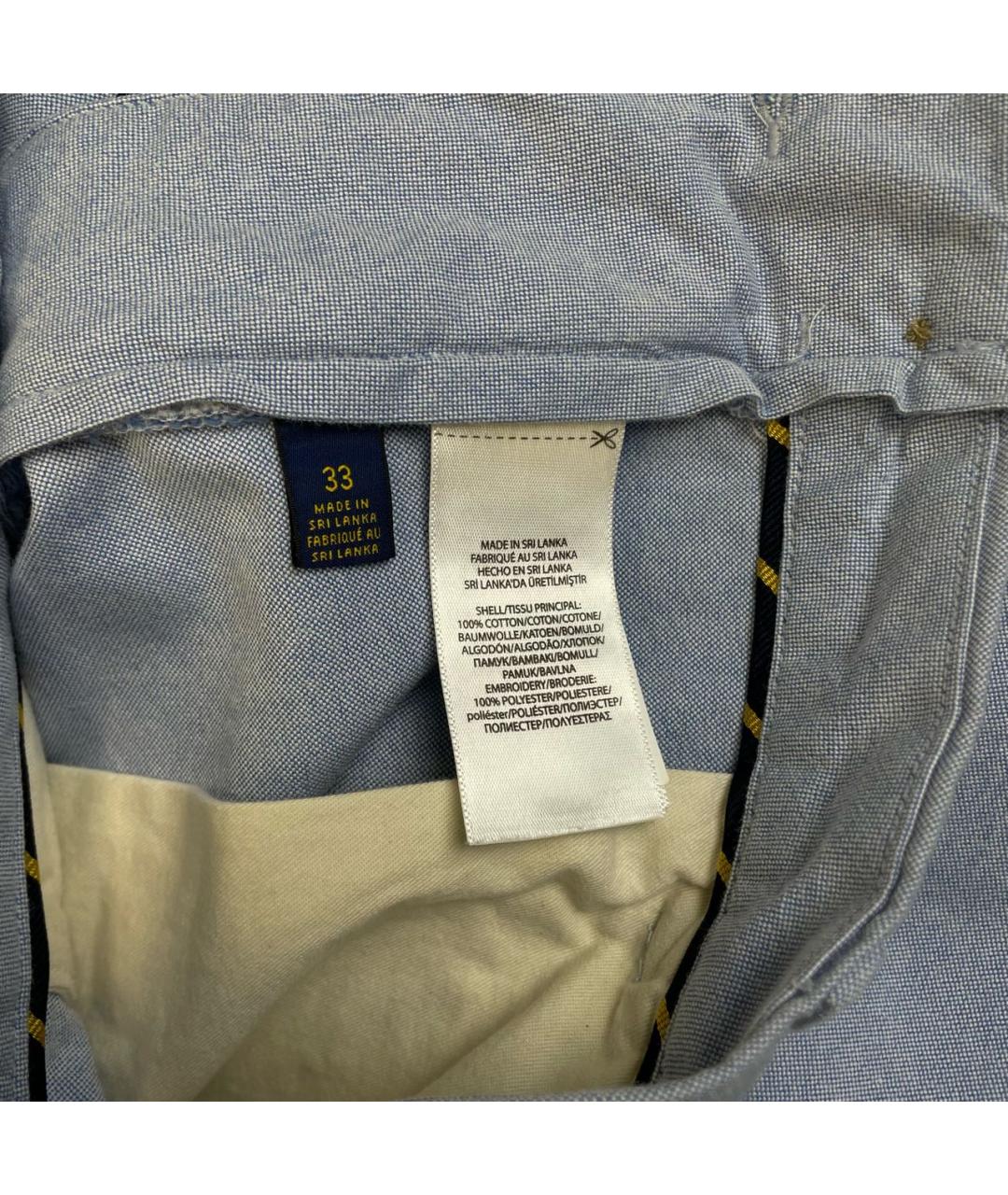 POLO RALPH LAUREN Голубые хлопковые шорты, фото 8