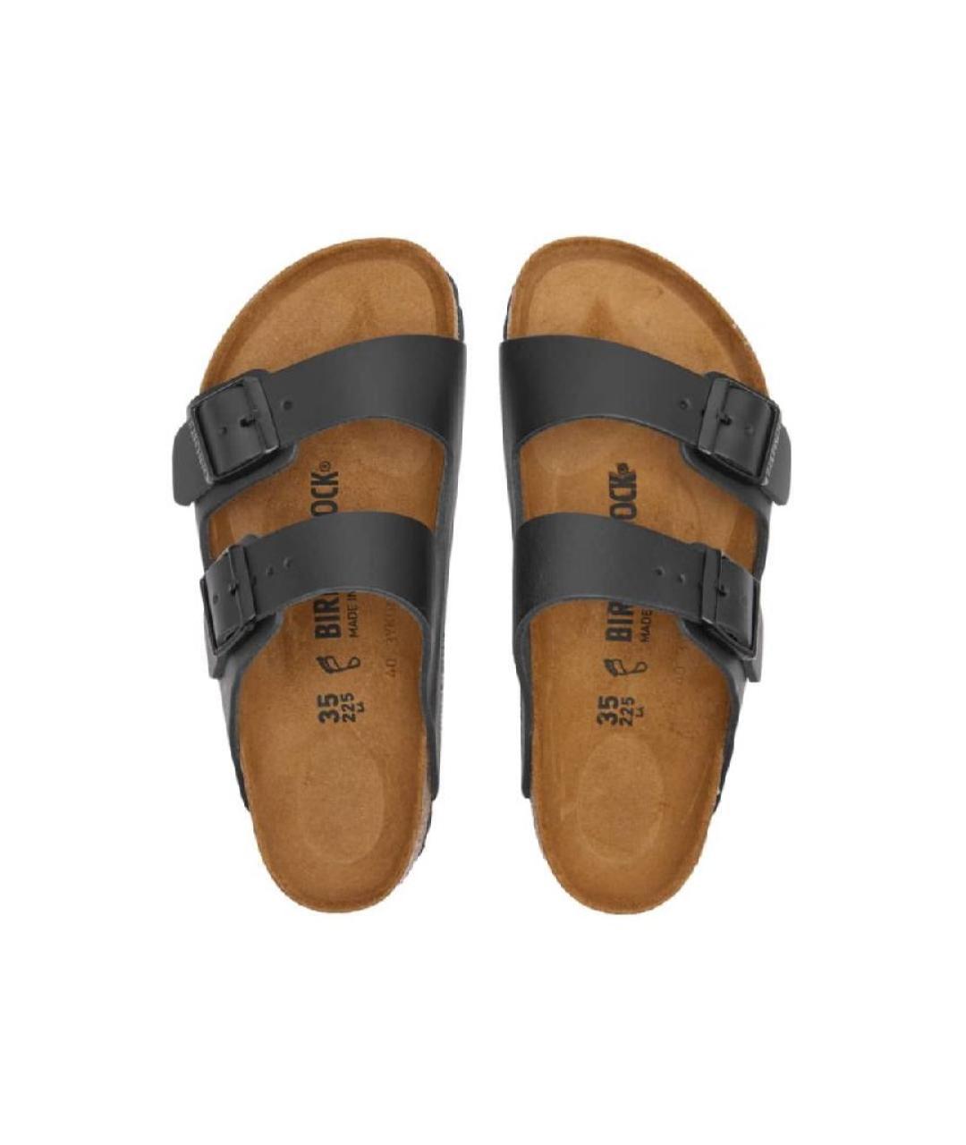 BIRKENSTOCK Черные кожаные сандалии, фото 4