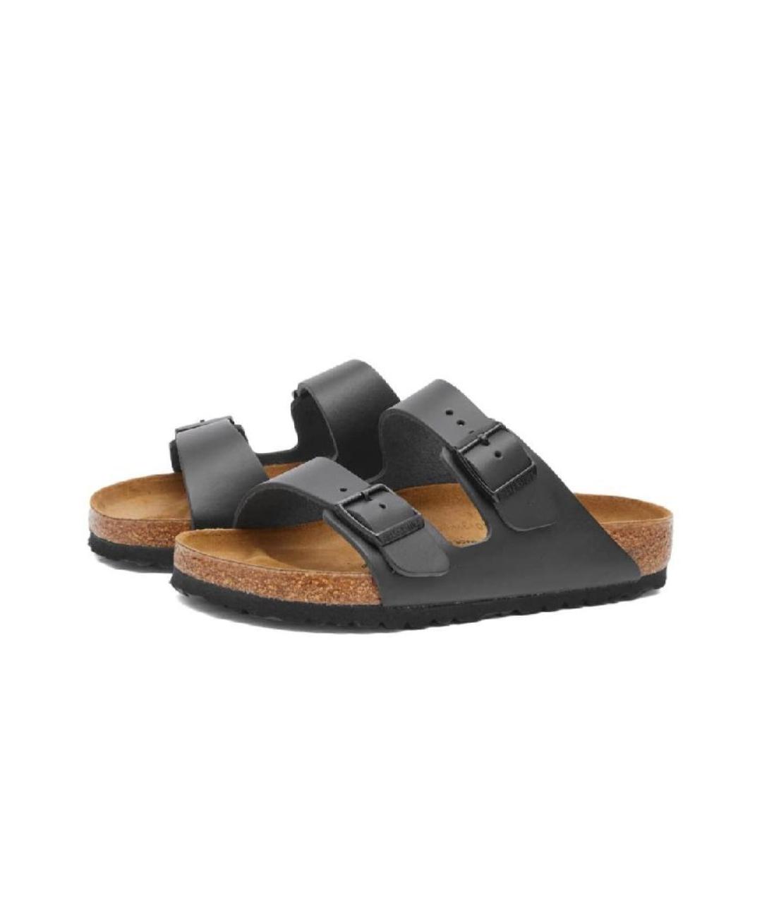 BIRKENSTOCK Черные кожаные сандалии, фото 2