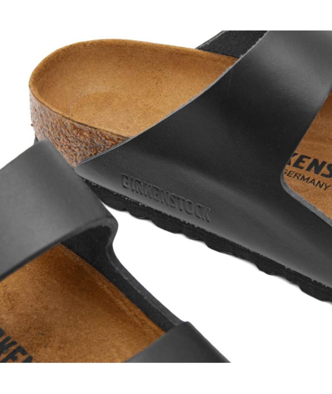 BIRKENSTOCK Черные кожаные сандалии, фото 3