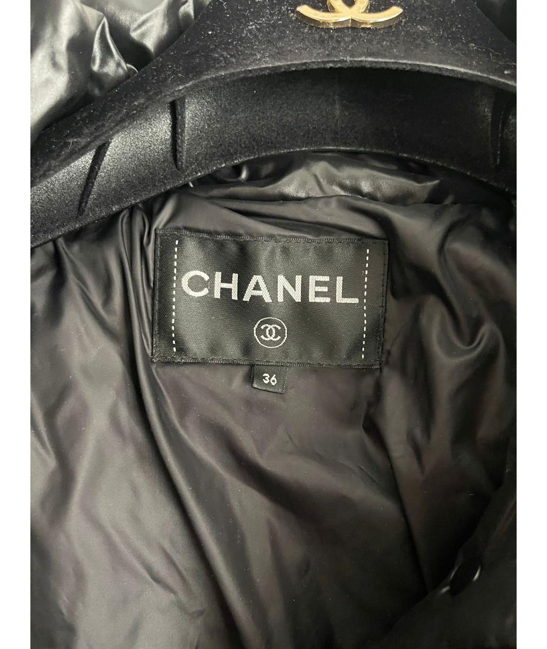 CHANEL Черный полиамидовый пуховик, фото 3