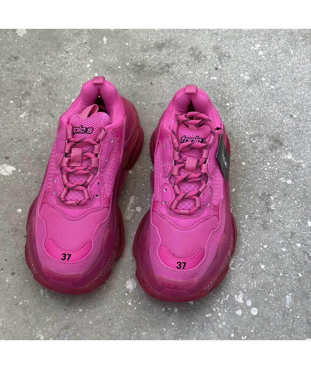 BALENCIAGA Фуксия кроссовки, фото 5