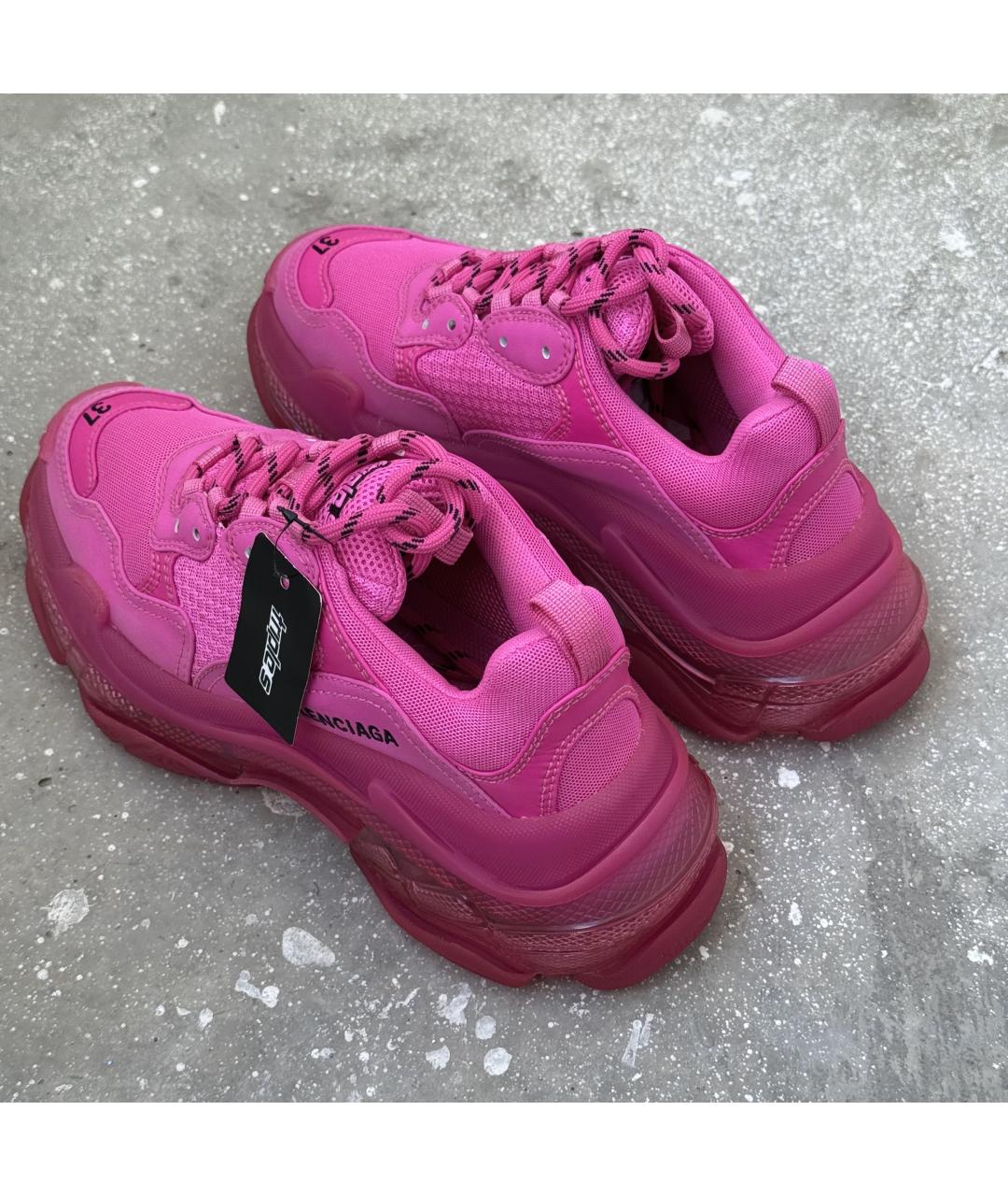 BALENCIAGA Фуксия кроссовки, фото 4