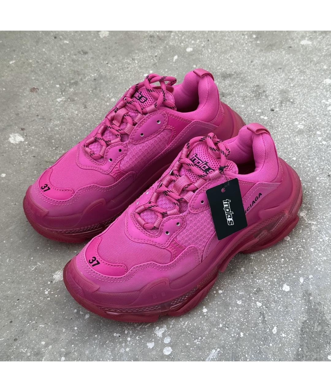 BALENCIAGA Фуксия кроссовки, фото 2