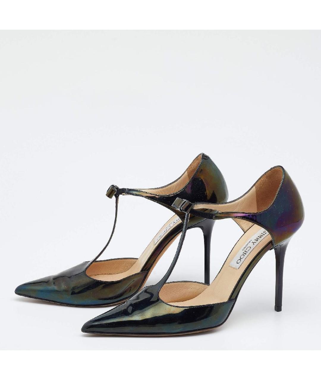 JIMMY CHOO Черные туфли из лакированной кожи, фото 2