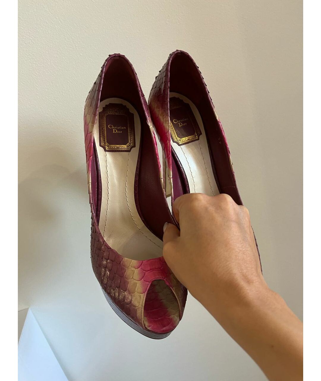 CHRISTIAN DIOR PRE-OWNED Розовые кожаные туфли, фото 2