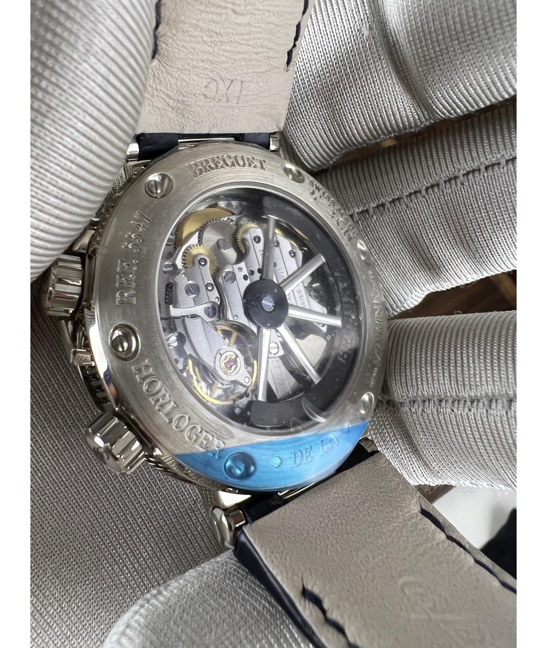 Breguet Темно-синие часы из белого золота, фото 8