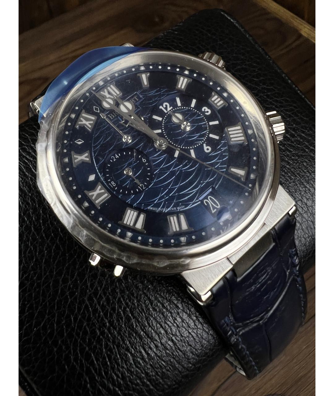 Breguet Темно-синие часы из белого золота, фото 4