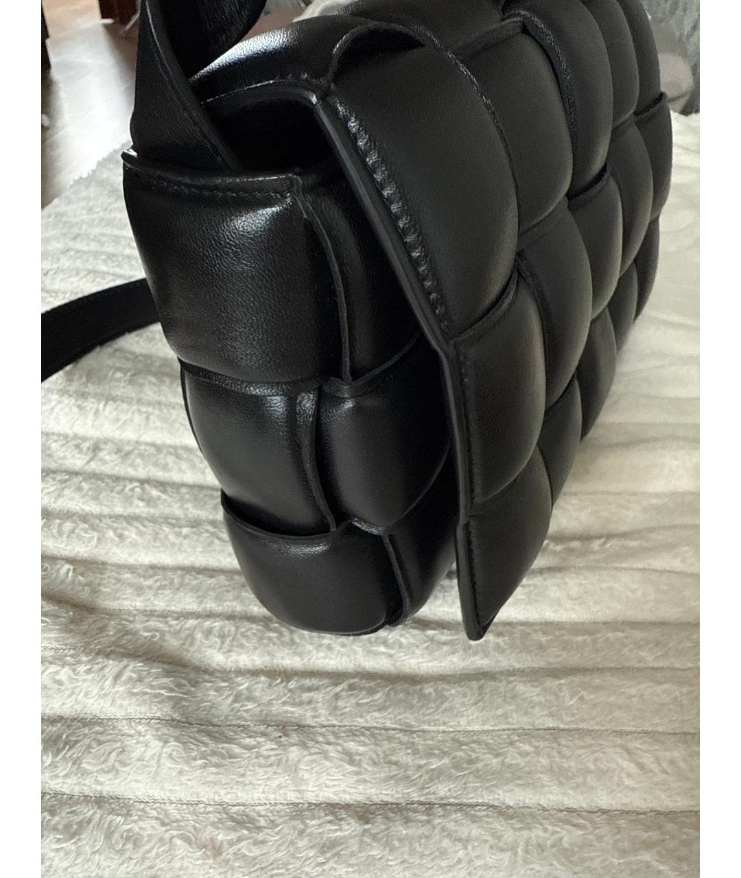 BOTTEGA VENETA Черная кожаная сумка через плечо, фото 3