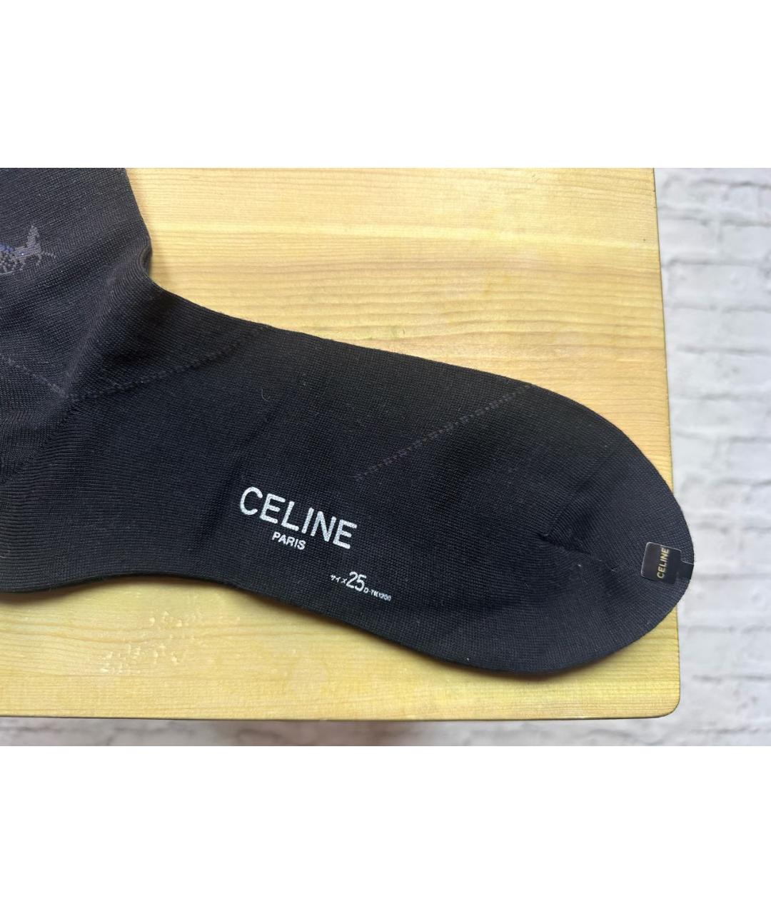 CELINE Черные носки, чулки и колготы, фото 3