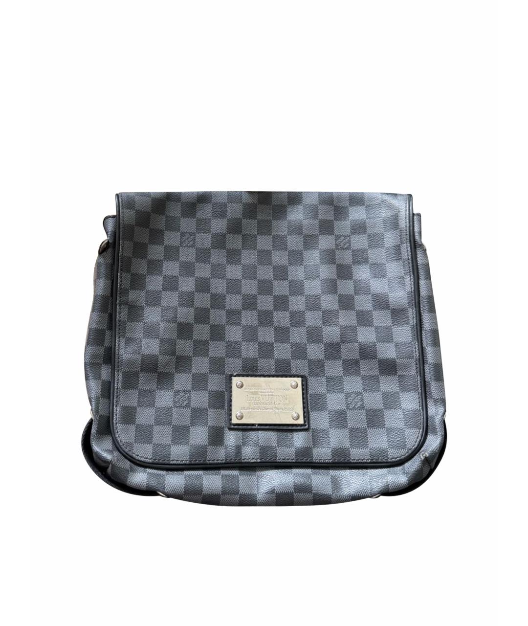 LOUIS VUITTON Черный портфель из искусственной кожи, фото 1