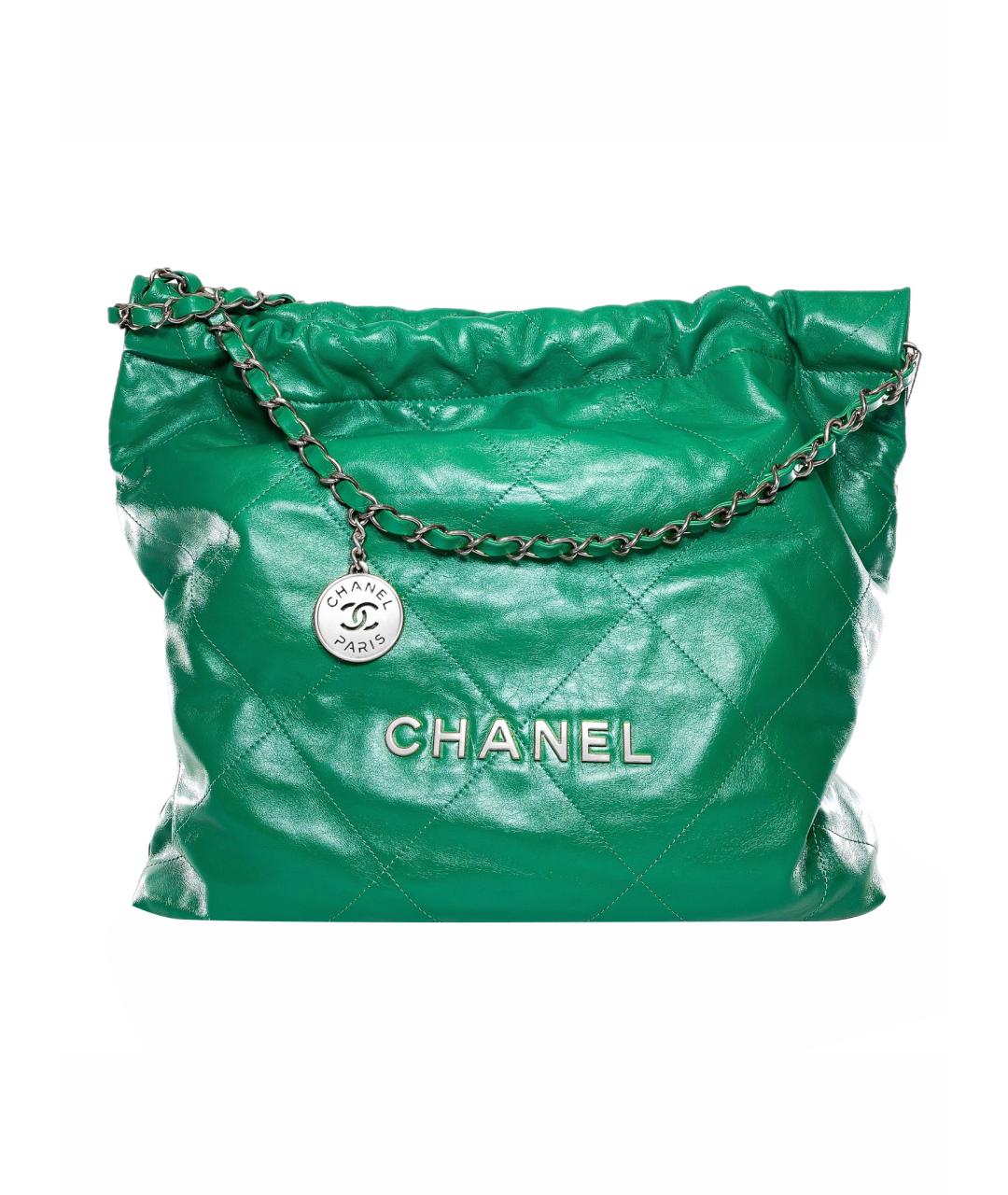 CHANEL Зеленая кожаная сумка через плечо, фото 1