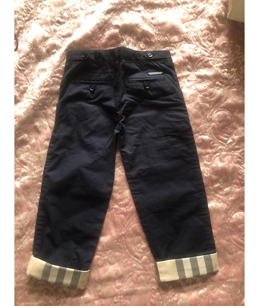 BURBERRY Черные хлопковые брюки и шорты, фото 2