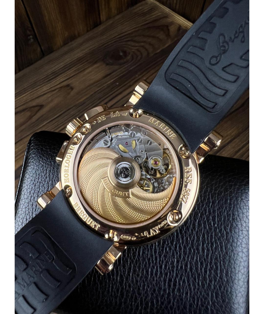Breguet Черные часы из розового золота, фото 4