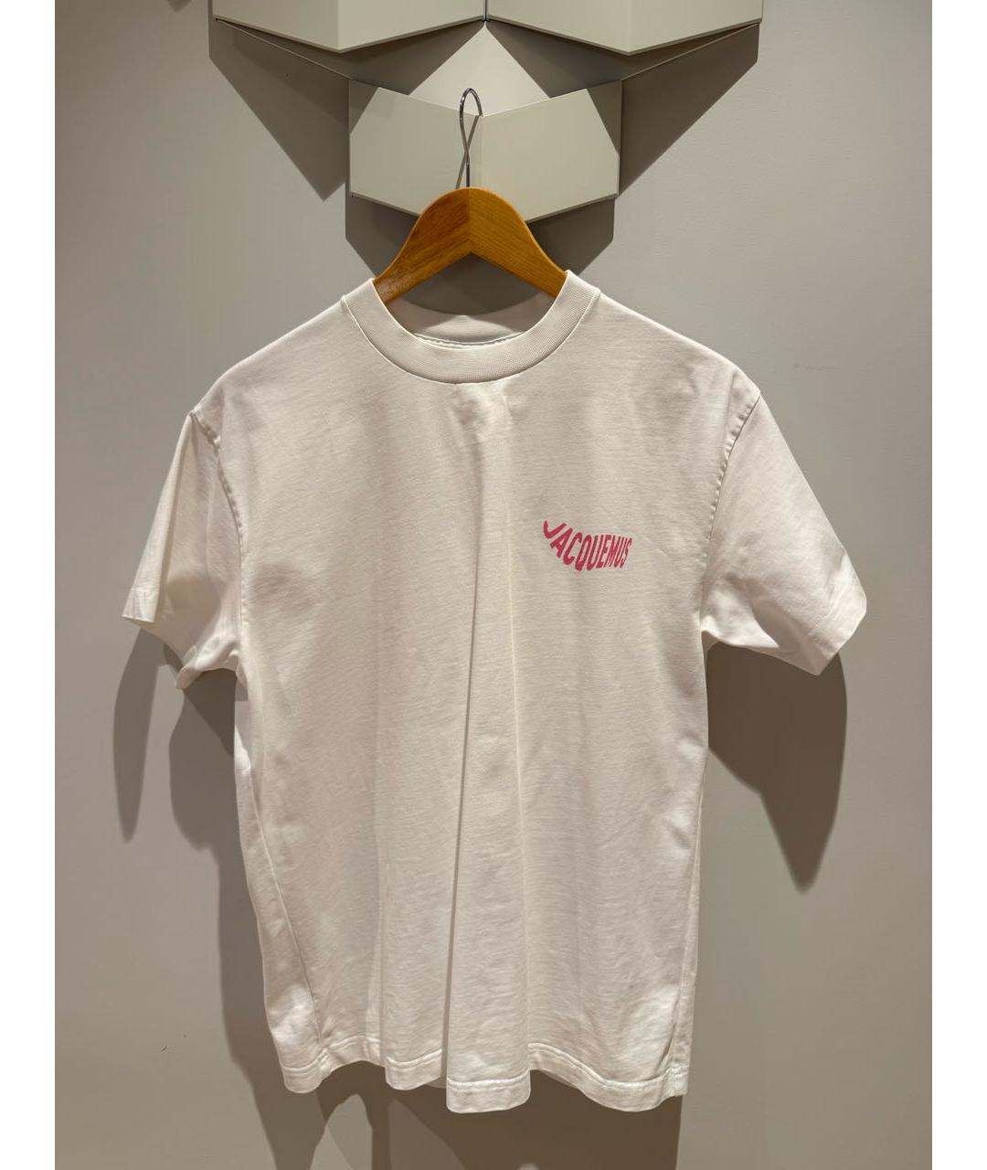 JACQUEMUS Белая хлопковая футболка, фото 2