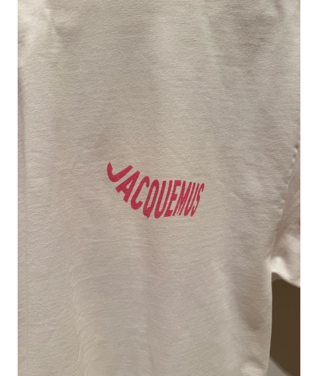 JACQUEMUS Белая хлопковая футболка, фото 3