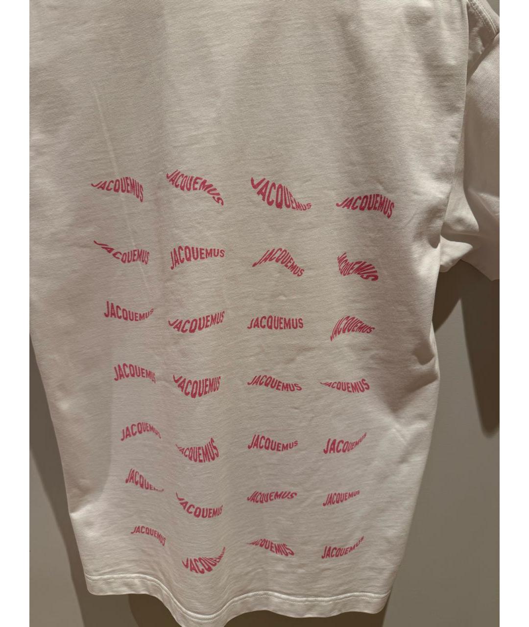 JACQUEMUS Белая хлопковая футболка, фото 6