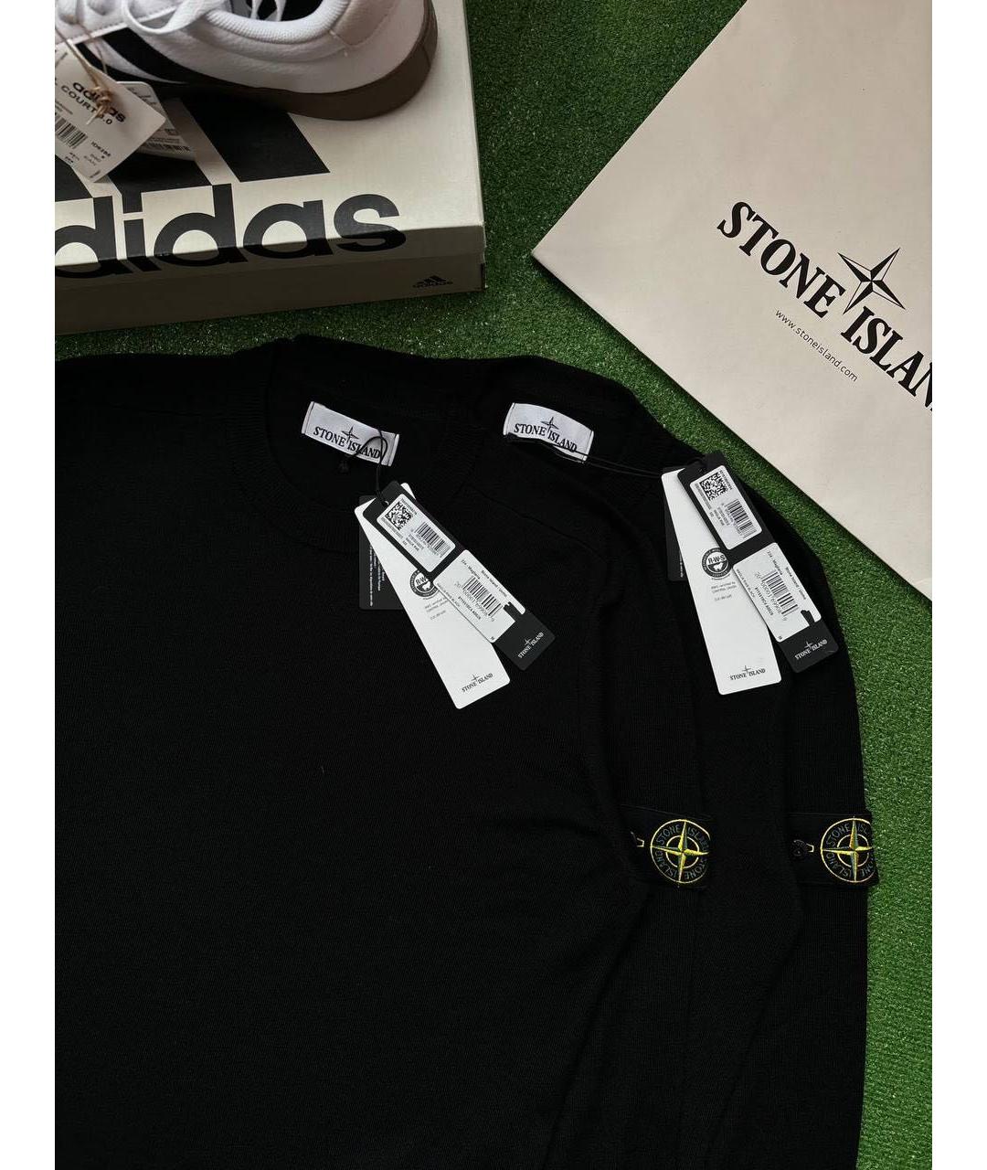 STONE ISLAND Черный шерстяной джемпер / свитер, фото 8