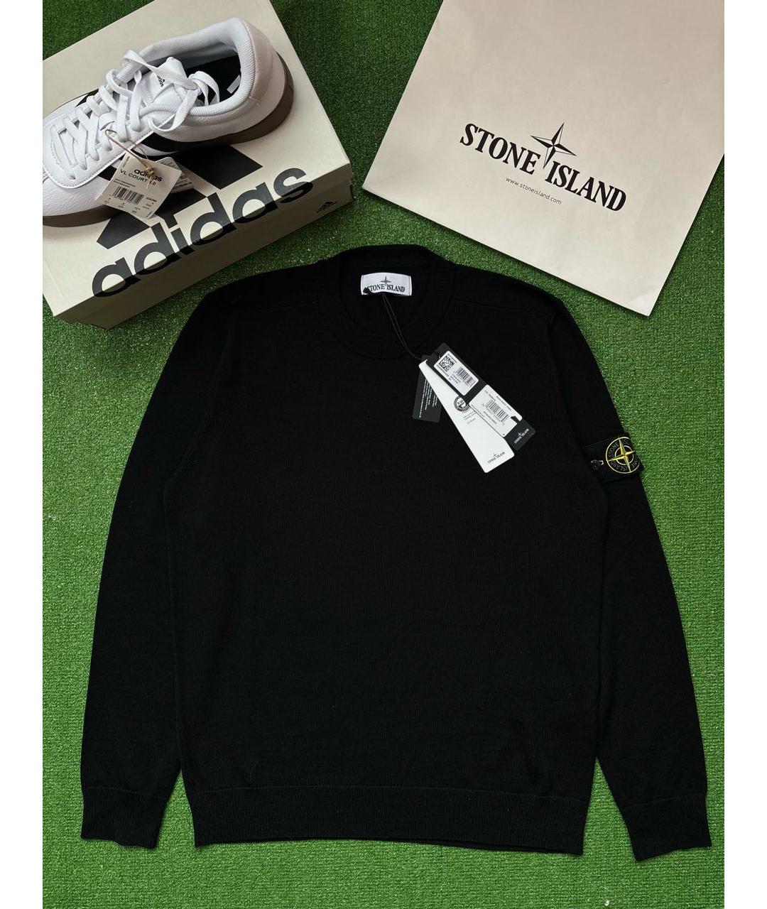 STONE ISLAND Черный шерстяной джемпер / свитер, фото 9