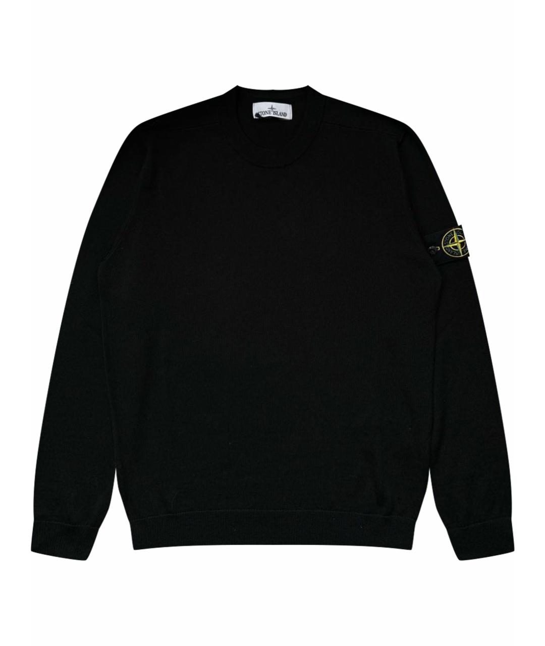 STONE ISLAND Черный шерстяной джемпер / свитер, фото 1