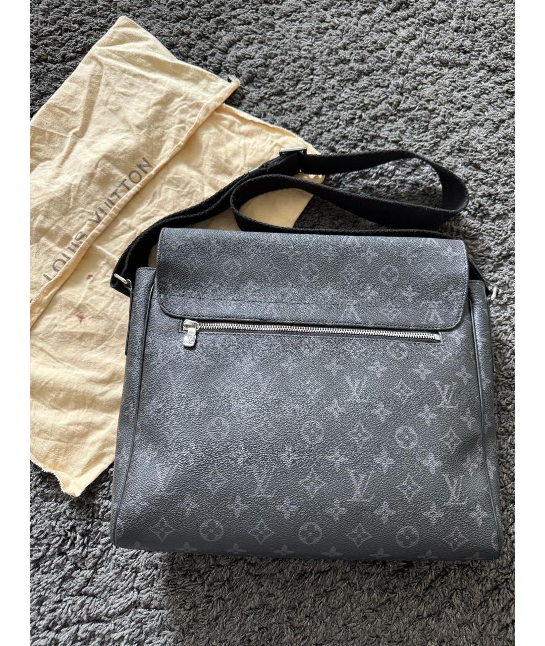LOUIS VUITTON Черный портфель из искусственной кожи, фото 3
