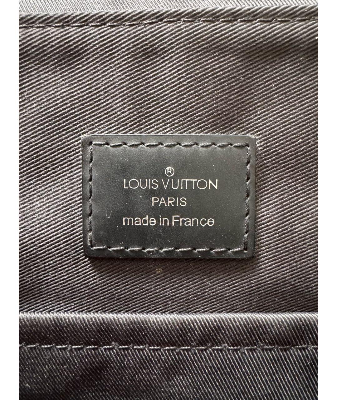 LOUIS VUITTON Черный портфель из искусственной кожи, фото 4