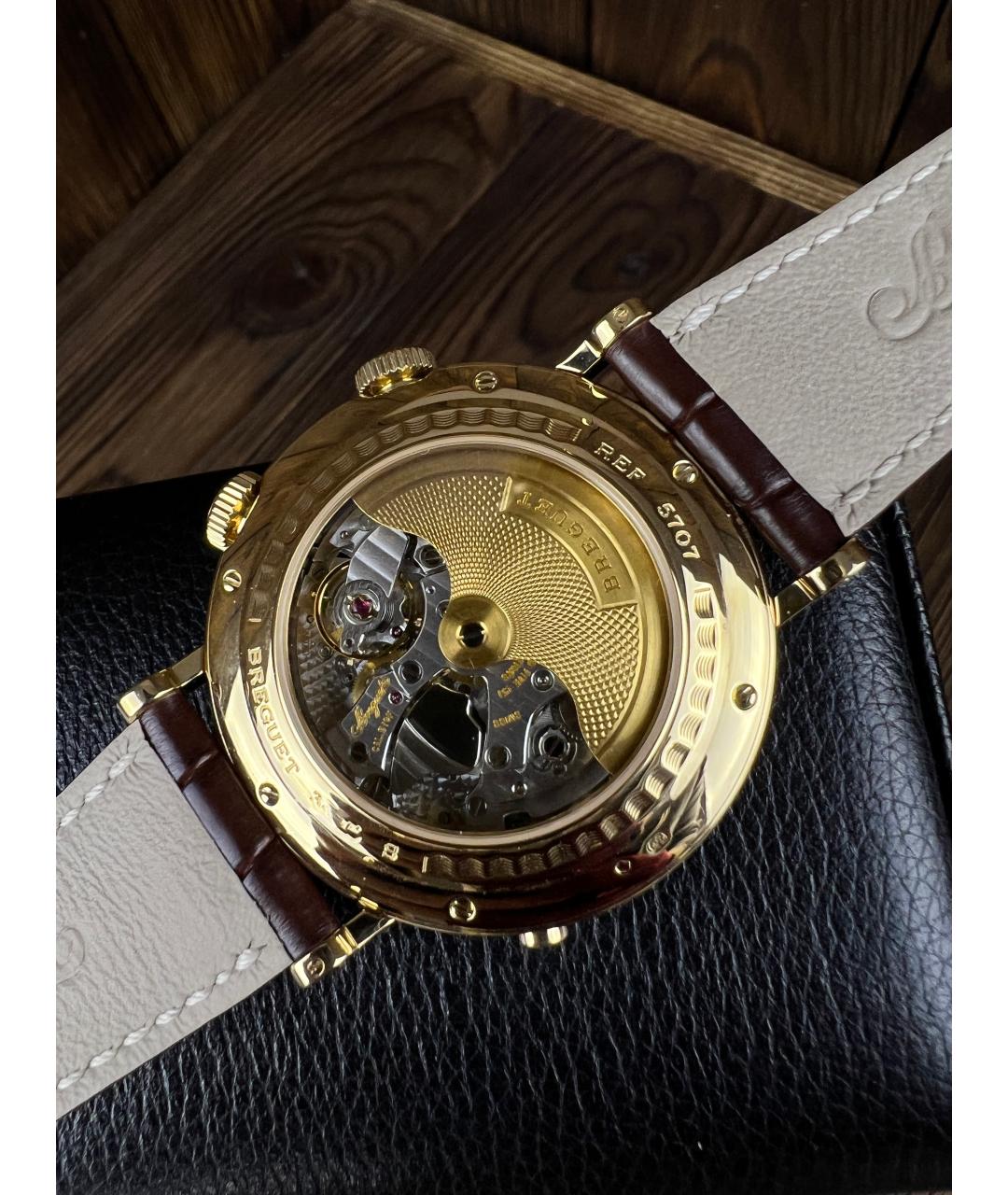 Breguet Коричневые часы из желтого золота, фото 4