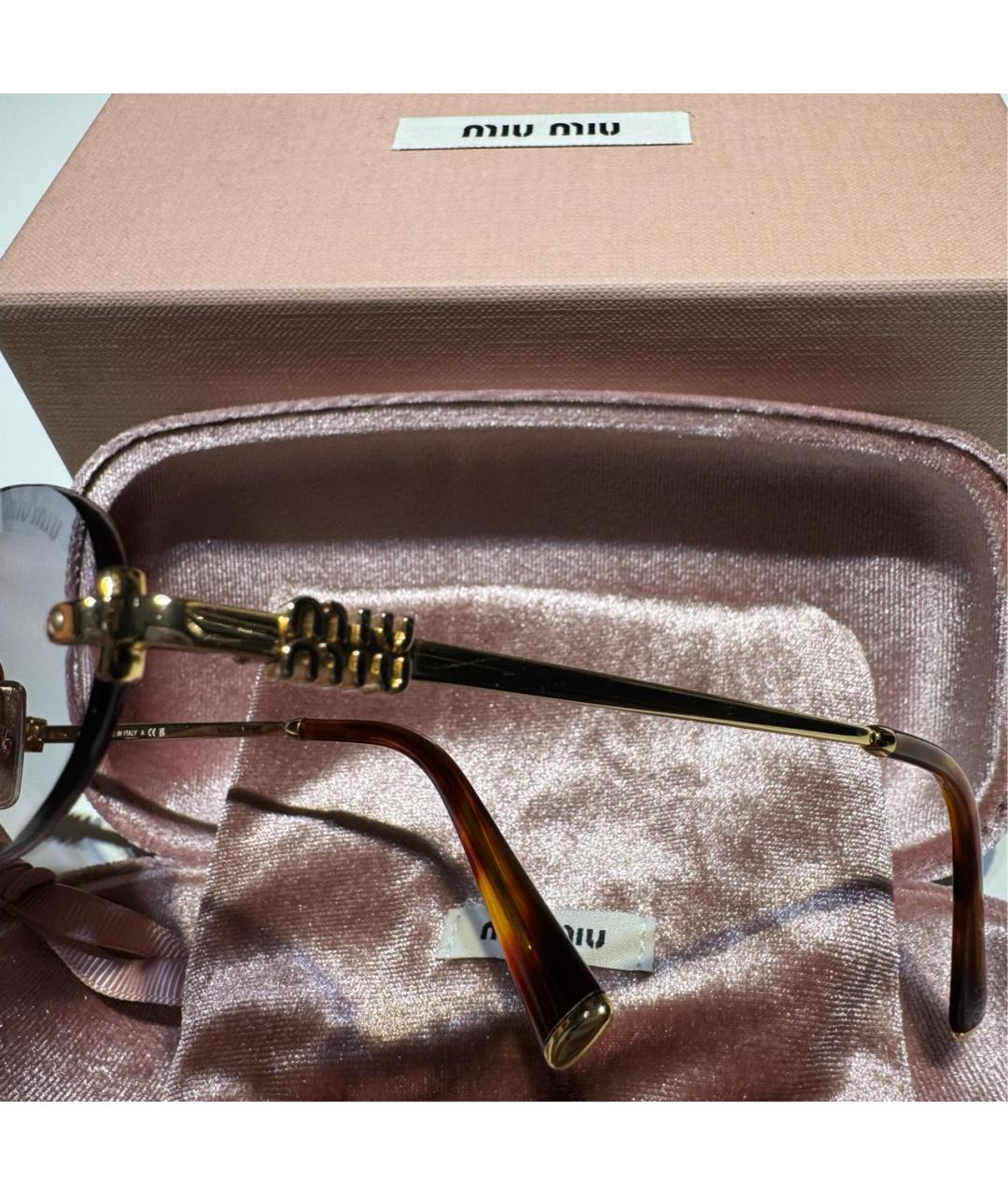 MIU MIU Металлические солнцезащитные очки, фото 3
