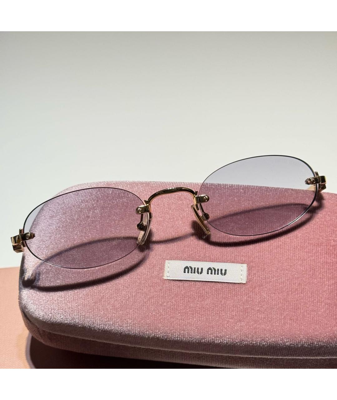 MIU MIU Металлические солнцезащитные очки, фото 6