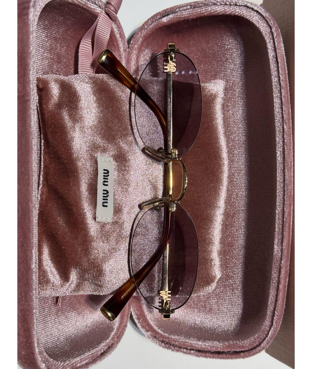 MIU MIU Металлические солнцезащитные очки, фото 4