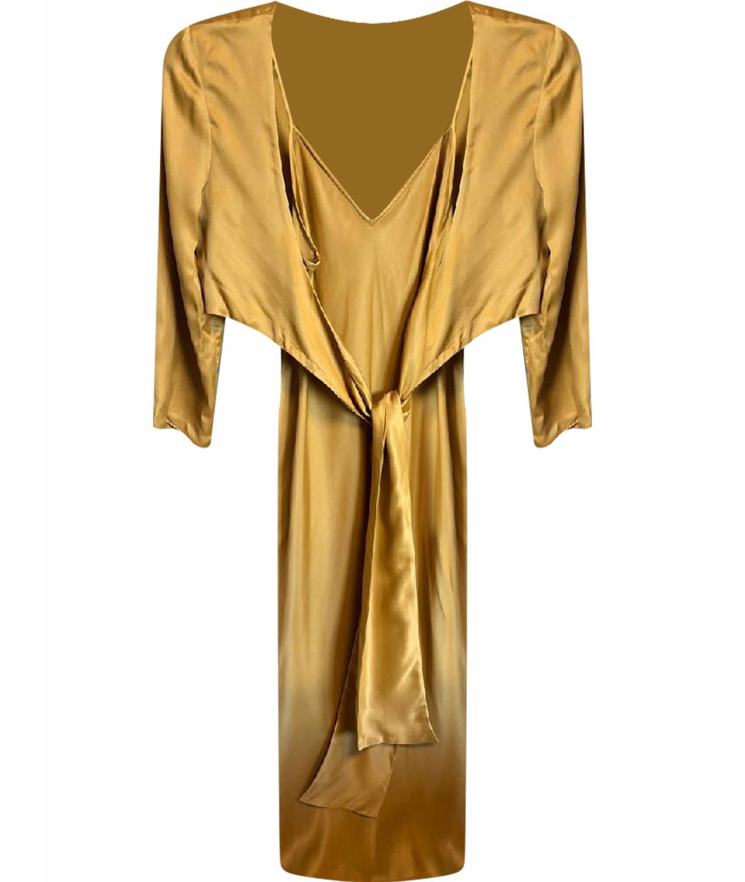 MAX&CO Золотое вискозное платье, фото 1