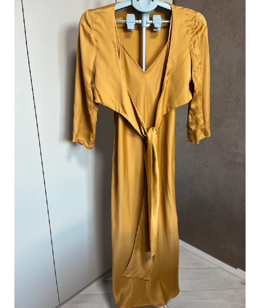 MAX&CO Золотое вискозное платье, фото 2