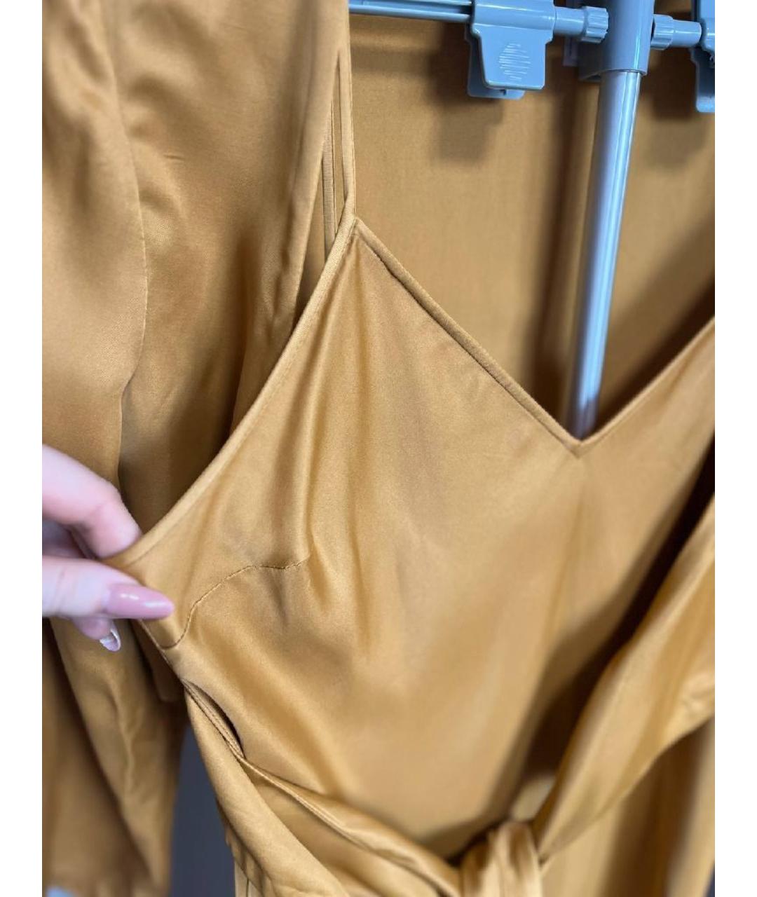 MAX&CO Золотое вискозное платье, фото 3