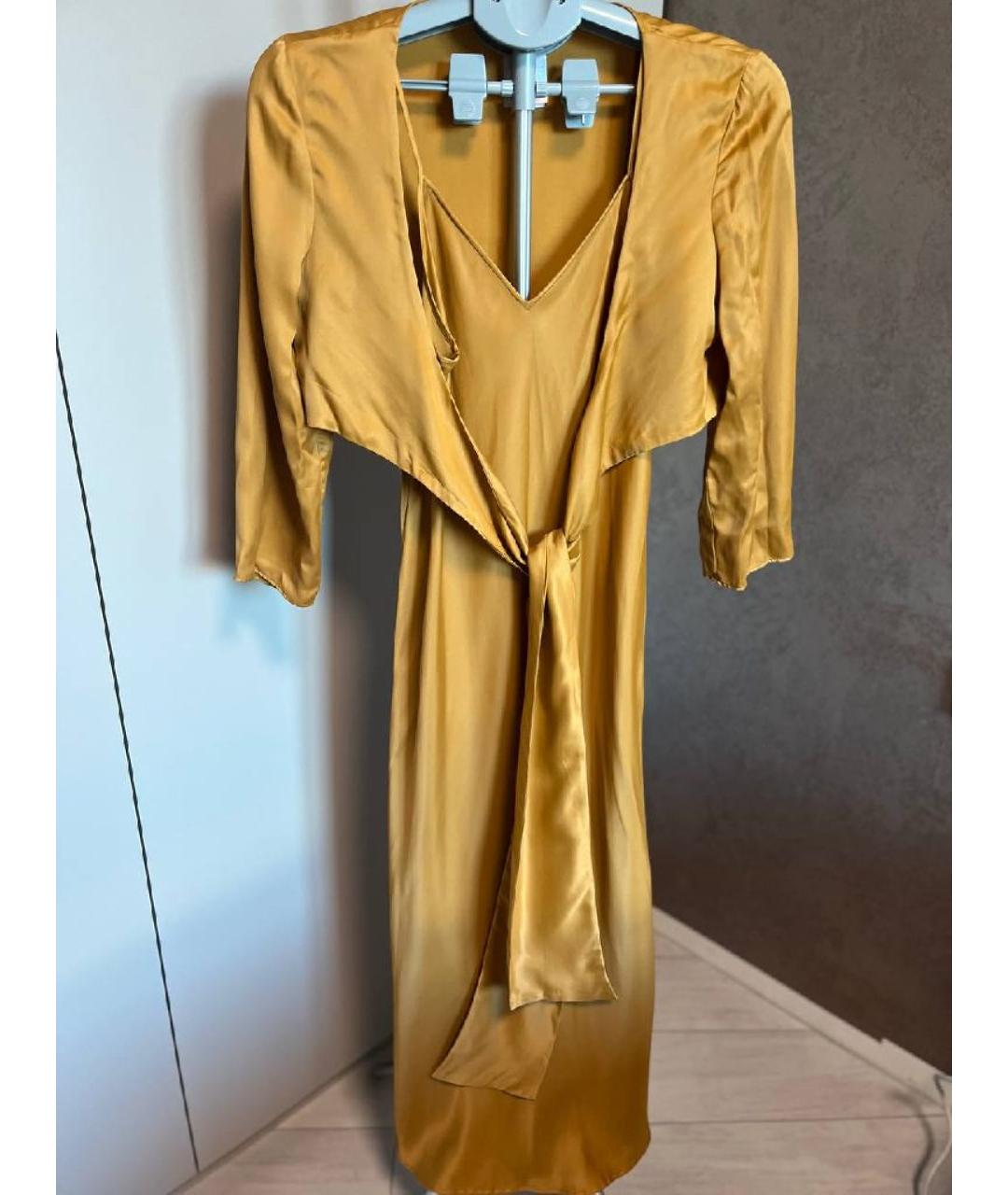 MAX&CO Золотое вискозное платье, фото 5