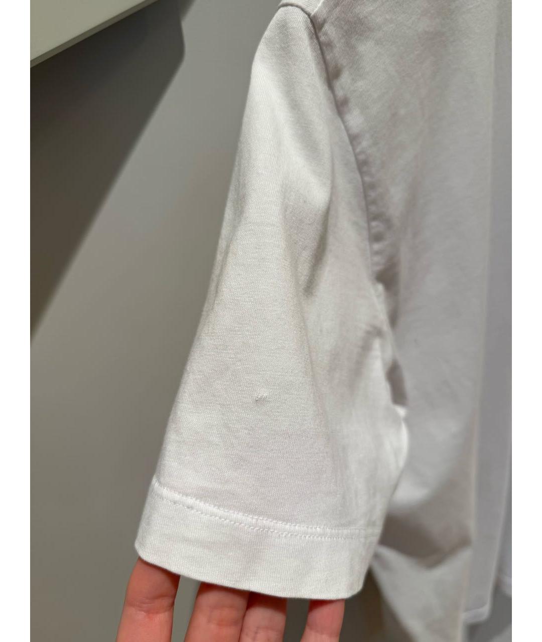 MSGM Белая хлопковая футболка, фото 5