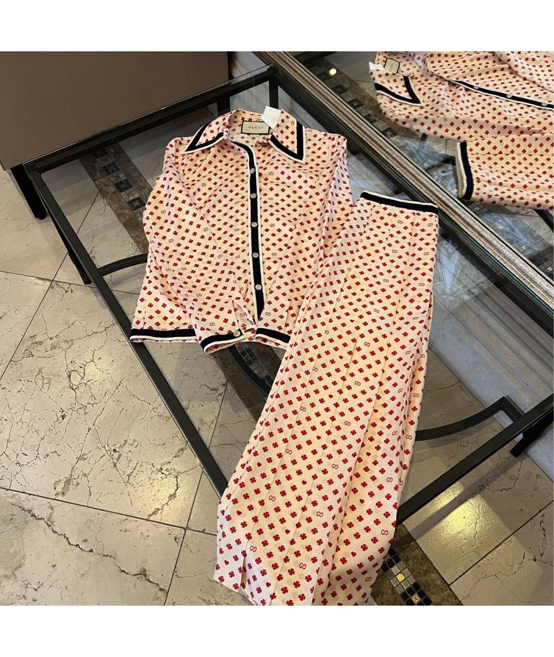 GUCCI Мульти шелковый костюм с юбками, фото 3