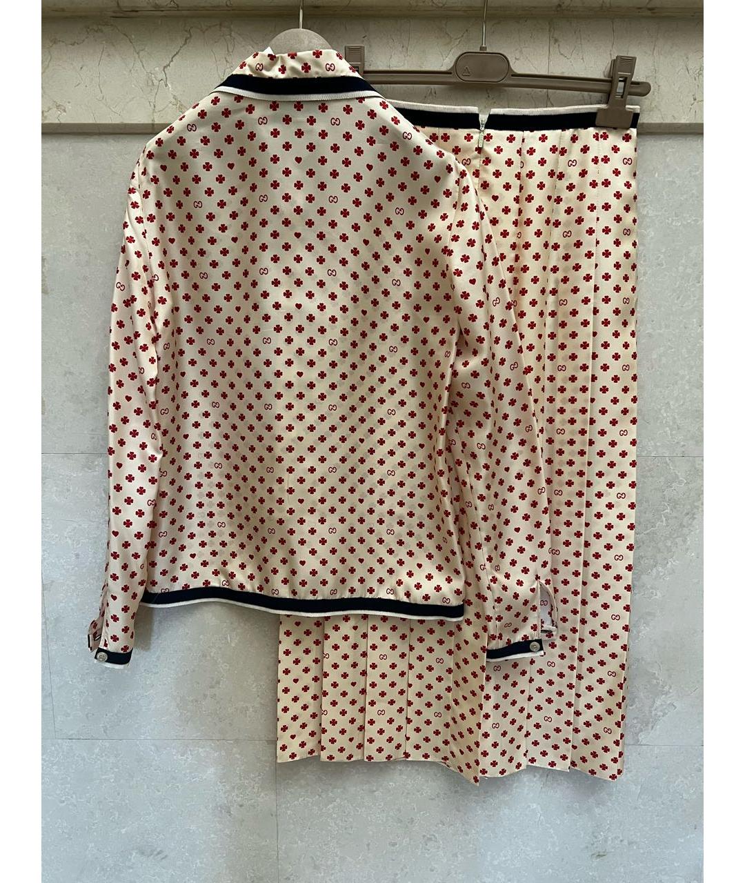 GUCCI Мульти шелковый костюм с юбками, фото 5