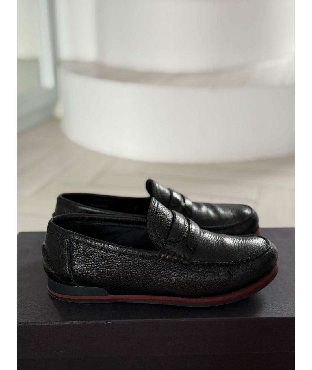 DOLCE&GABBANA Черные кожаные туфли, фото 6