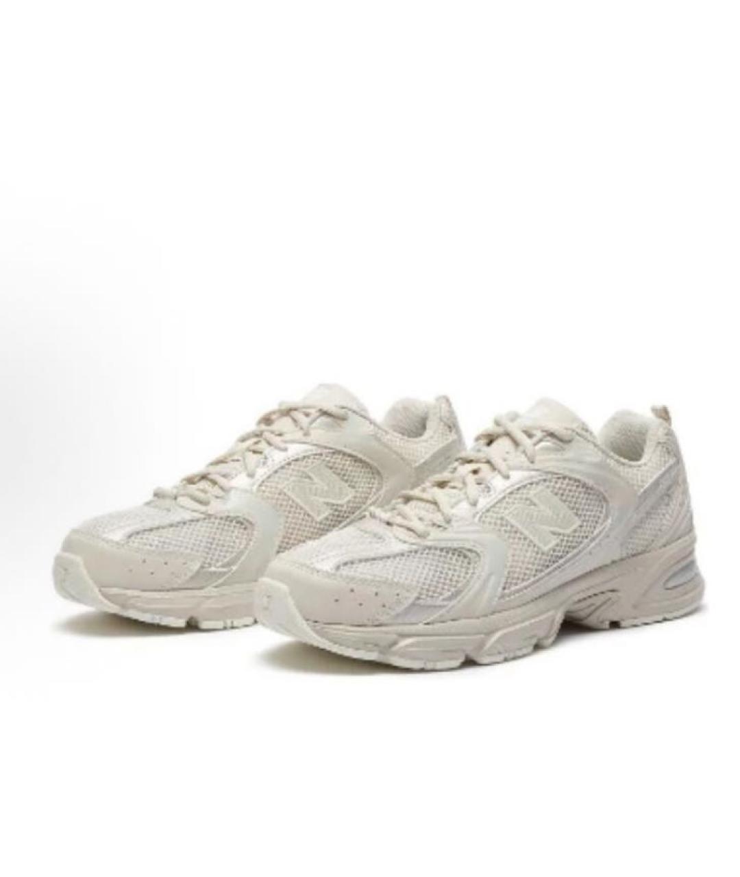 NEW BALANCE Бежевые резиновые низкие кроссовки / кеды, фото 2