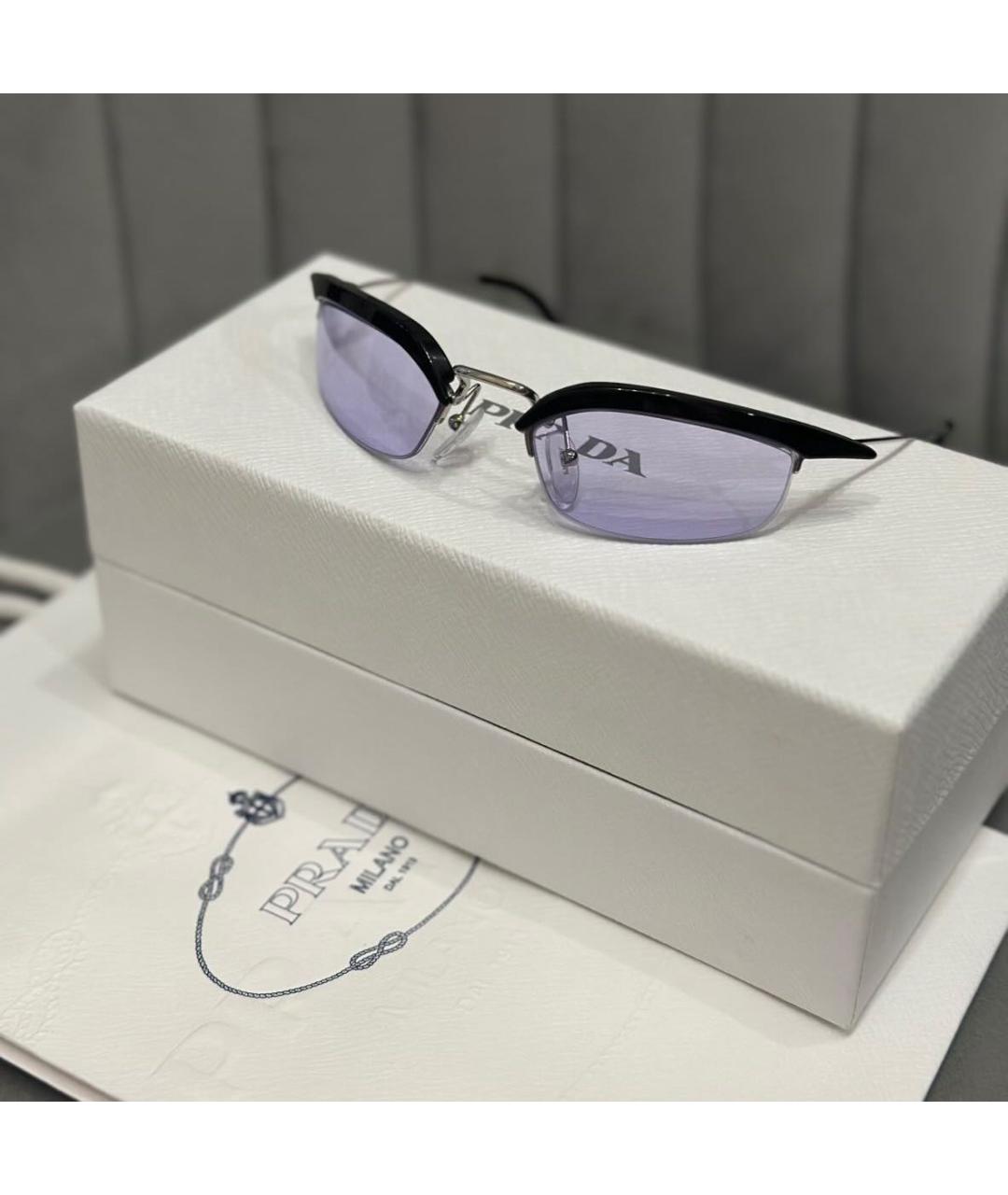 PRADA Фиолетовые пластиковые солнцезащитные очки, фото 9