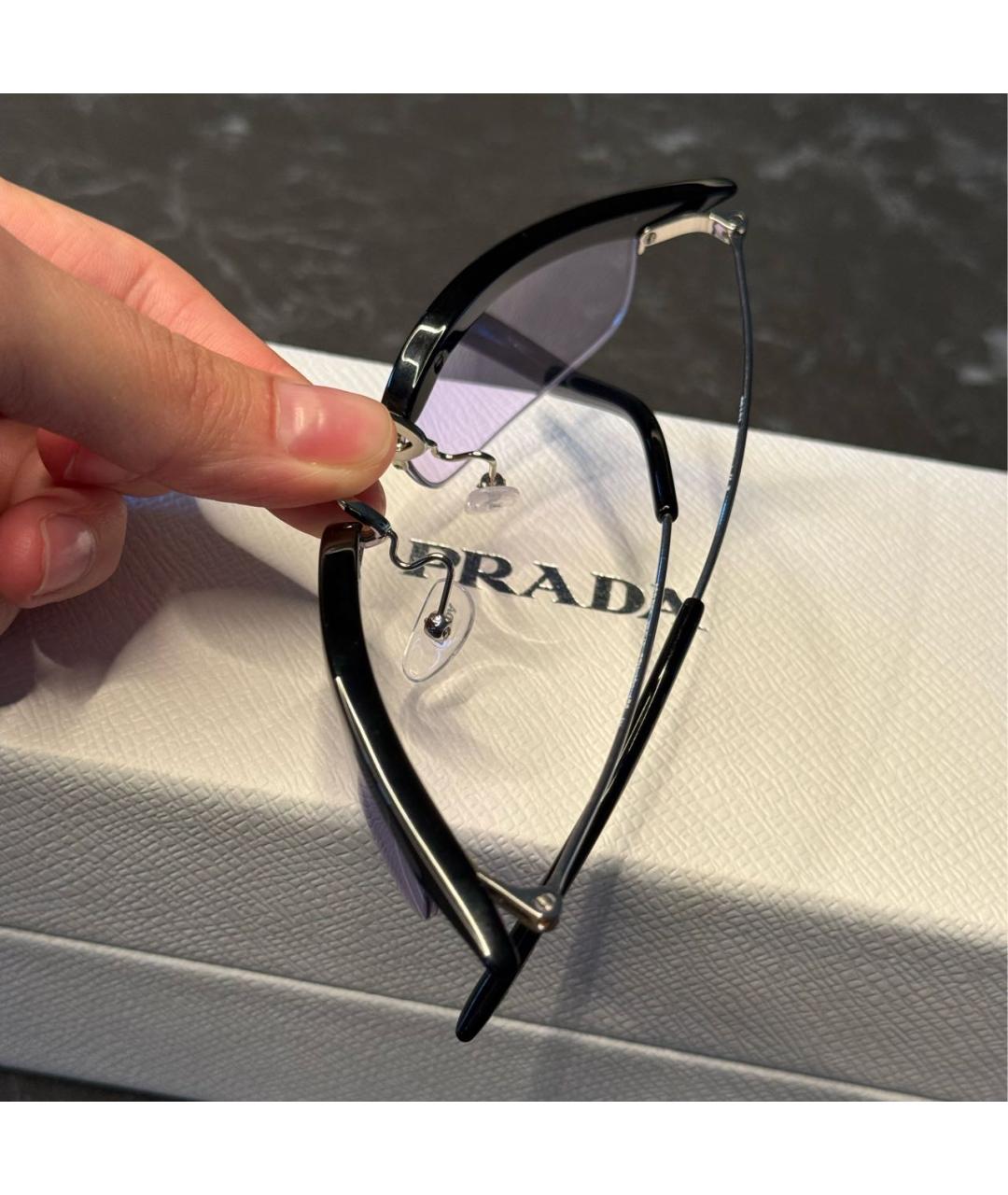 PRADA Фиолетовые пластиковые солнцезащитные очки, фото 7