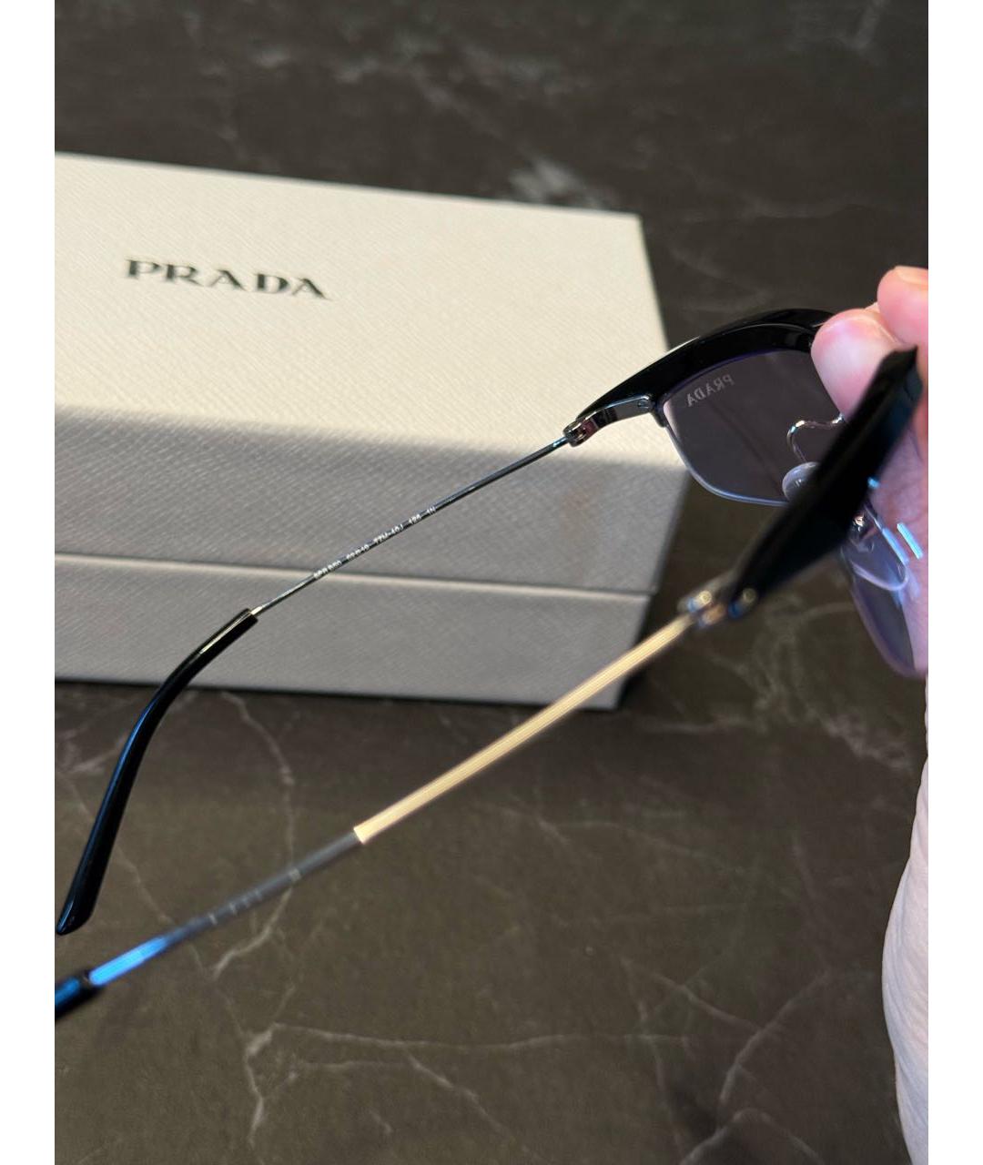 PRADA Фиолетовые пластиковые солнцезащитные очки, фото 3