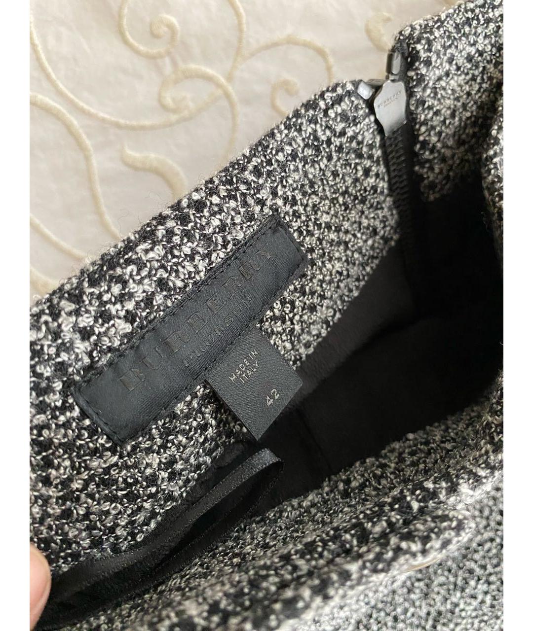 BURBERRY Серая юбка мини, фото 3