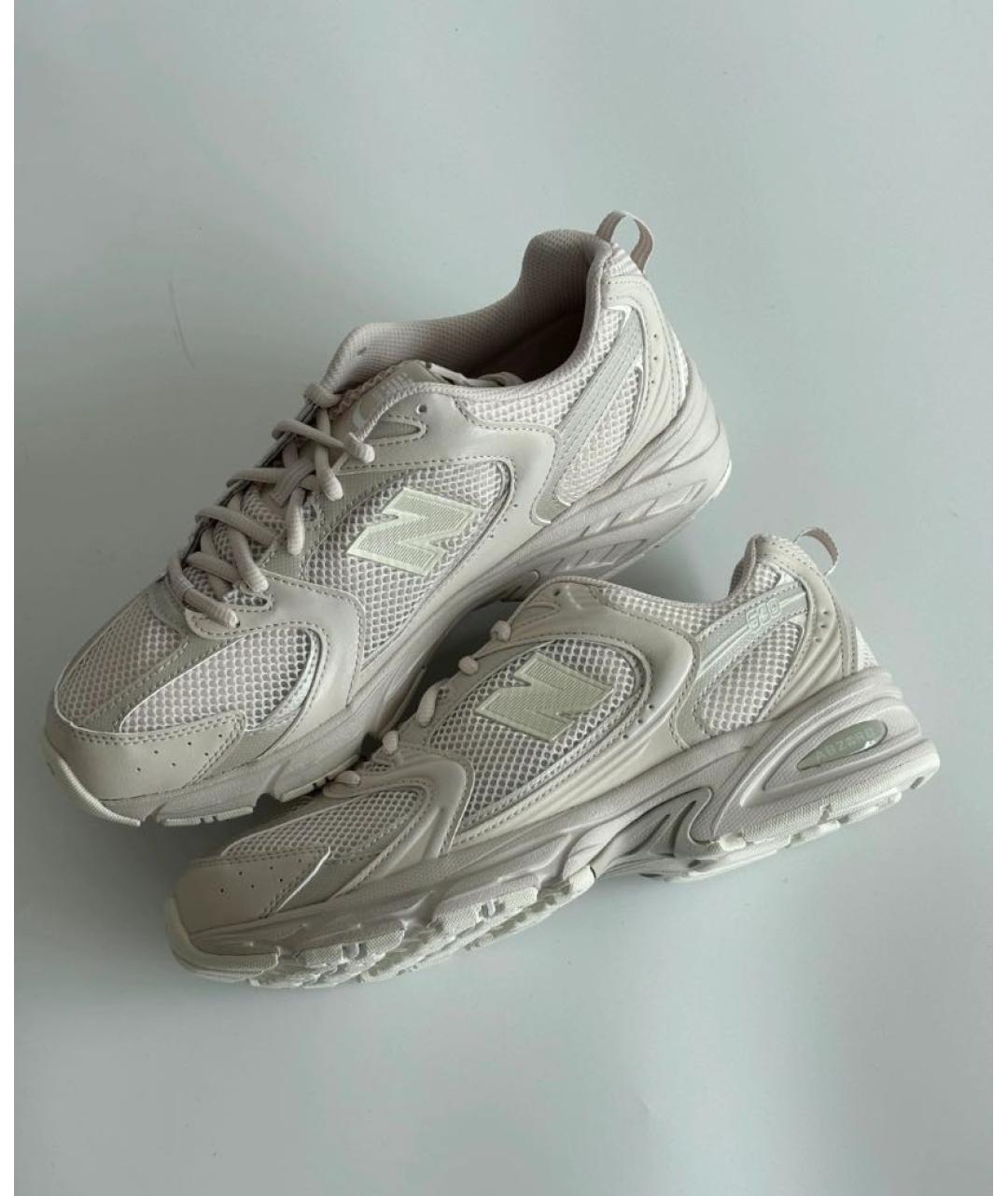 NEW BALANCE Бежевые резиновые кроссовки, фото 5