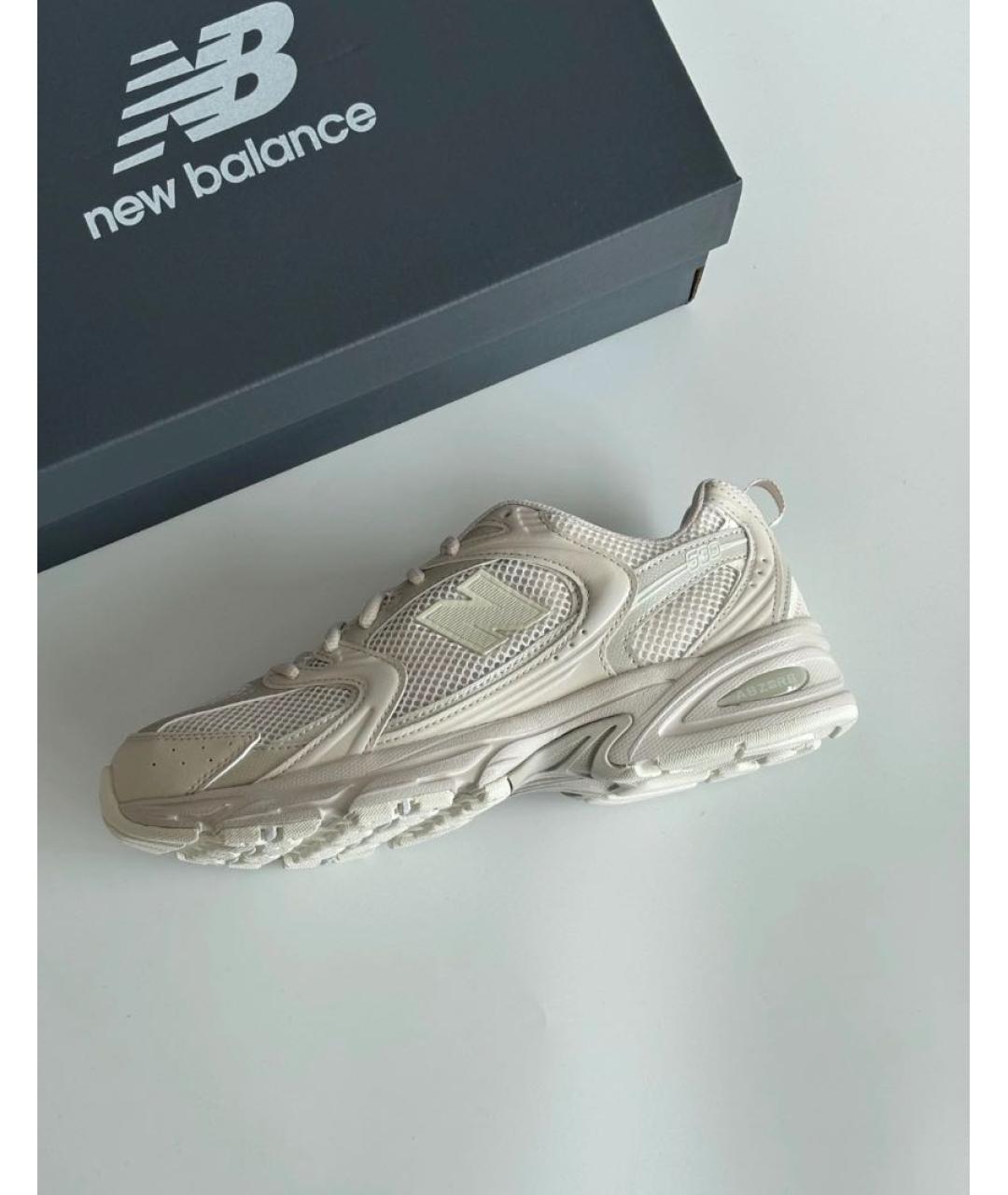 NEW BALANCE Бежевые резиновые кроссовки, фото 6