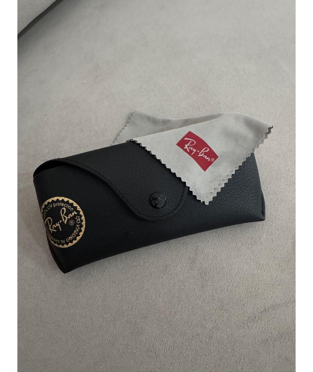 RAY BAN Серебряные металлические солнцезащитные очки, фото 4