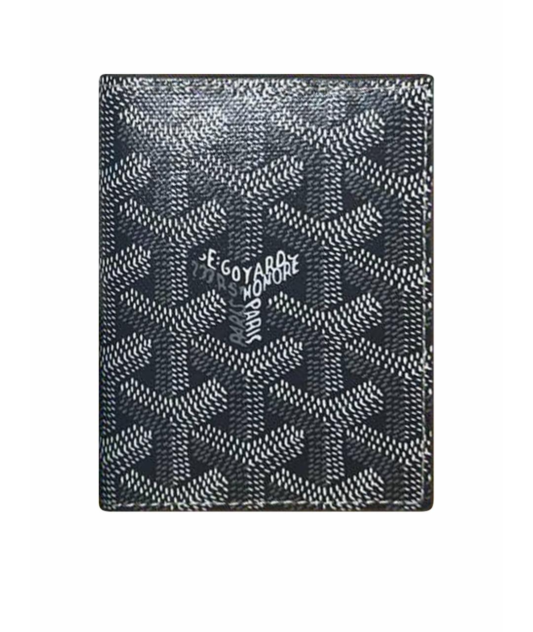 GOYARD Антрацитовый кожаный кардхолдер, фото 1