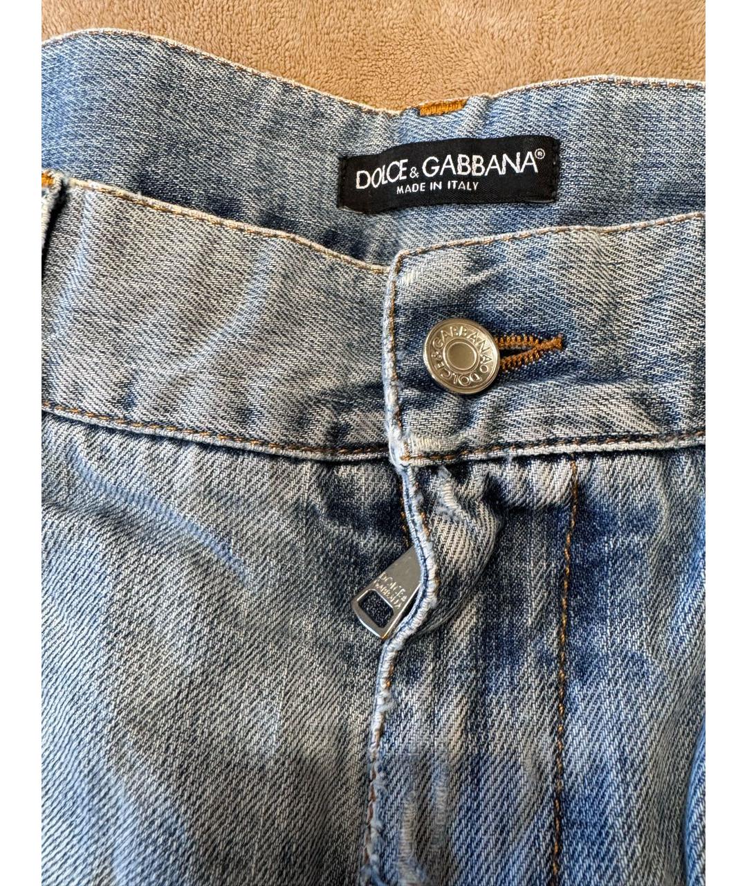 DOLCE&GABBANA Голубые деним шорты, фото 4