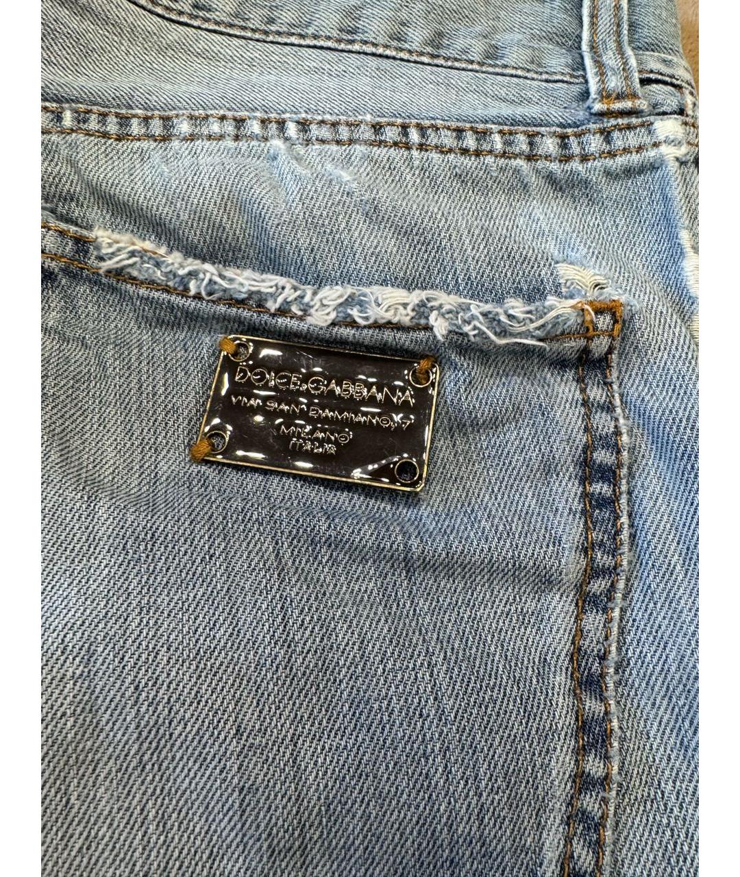 DOLCE&GABBANA Голубые деним шорты, фото 5