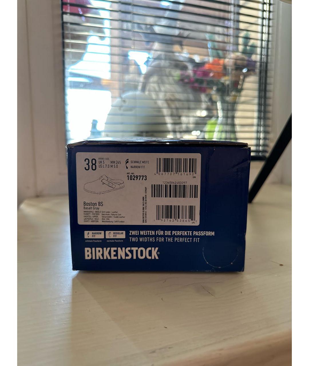 BIRKENSTOCK Серые замшевые сабо, фото 6